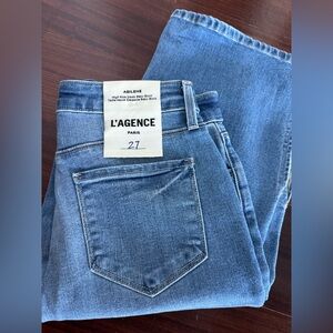 L'AGENCE High Rise Light Blue Jeans - Abilene High Rise Sleek Baby Boot